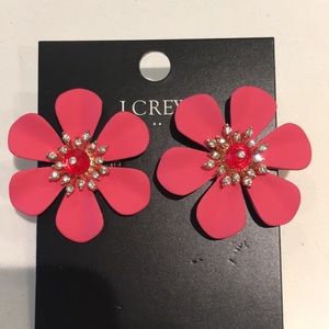 J. Crew Factory Floral Stud Earrings includes jewelry pouch.